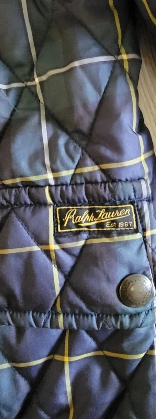 Kids Polo Ralph Lauren Quilted Plaid Jacket Tartan Plaid Sz L 14/16 Boys Girls